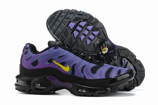 Nike Air Max Plus Tn Men's Running Shoes Purple Black Yellow-42 - Click Image to Close